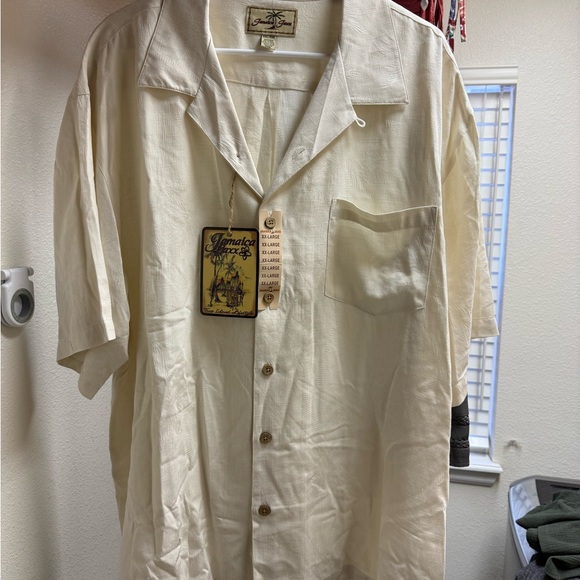 Jamaica Jaxx Other - Jamaica Jaxx Men's Cream Short Sleeve Shirt